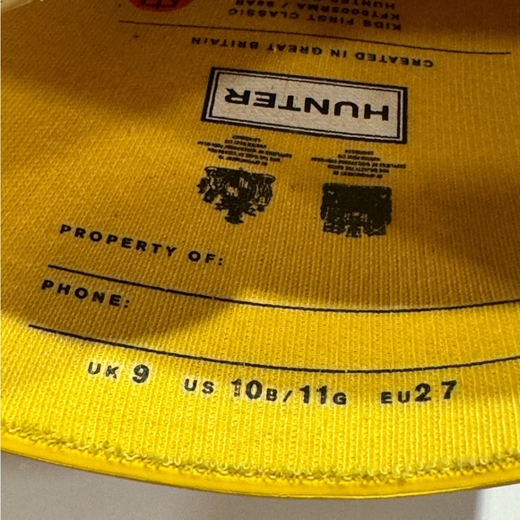 Hunter Yellow Rain Boot, Size 10 - Picture 4 of 6